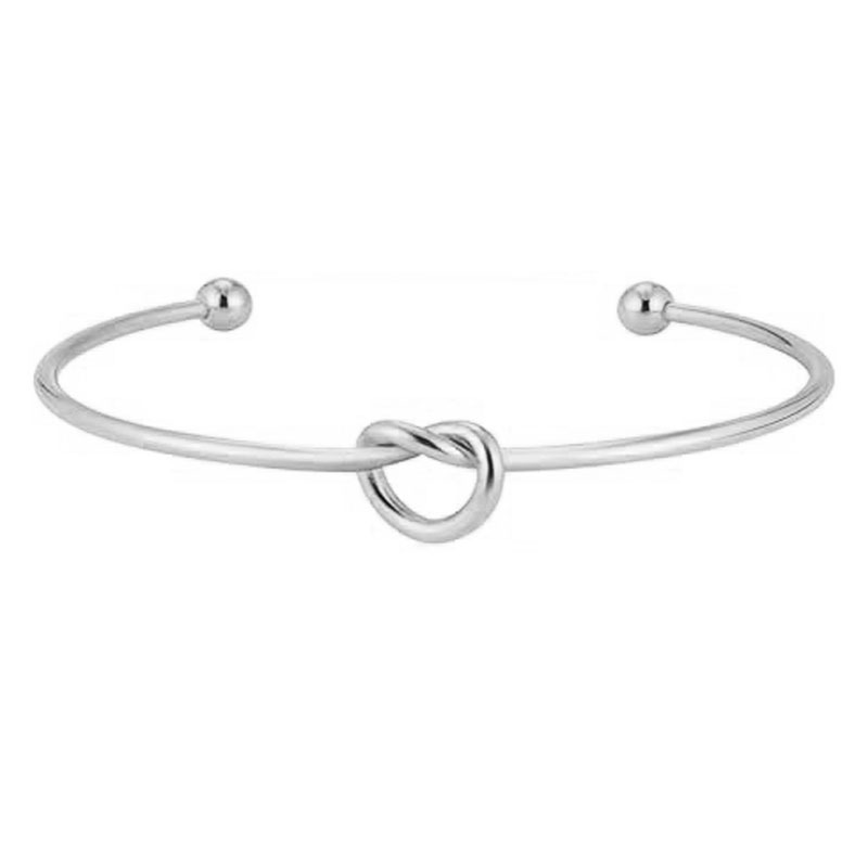 Silver knotted bracelet