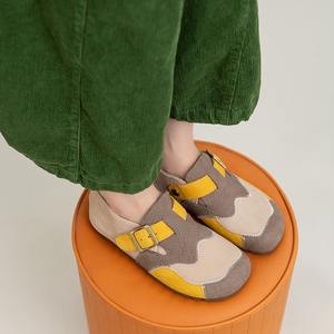 Chaussures décontractées pour femmes en cuir de vachette multicouche, multicolores, légères et polyvalentes, confortables pour un usage quotidien, style rétro. - Product Image 4