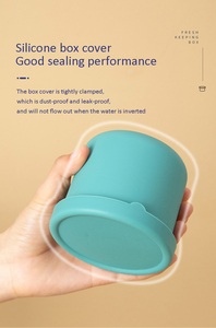 Microwavable Multifunction Safe Non Toxic Free Soft Silicone Rainbow Series Bowl Kids <b>Lunch</b> Box <b>Set</b> with Lids Portable - Product Image 4