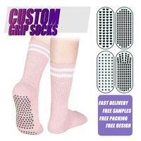 Échantillon gratuit quantité minimale de commande bas Chaussettes de yoga pour femmes personnalisées Chaussettes de gym Pilates antidérapantes et antidérapantes Logo personnalisé