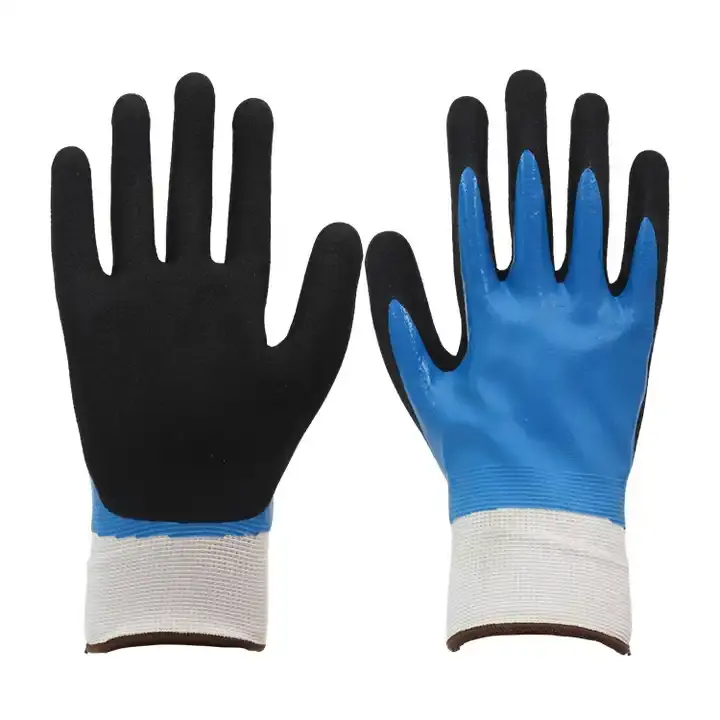 Sunnyhope-gants de travail en nylon de calibre 13, doublure en nitrile lisse et enduit de sable nitrile