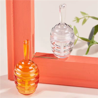 Mini 5ml en forme d'abeille brillant à lèvres Tube vide bouche Tube rouge brillant à lèvres bouteille de distribution logo personnalisable