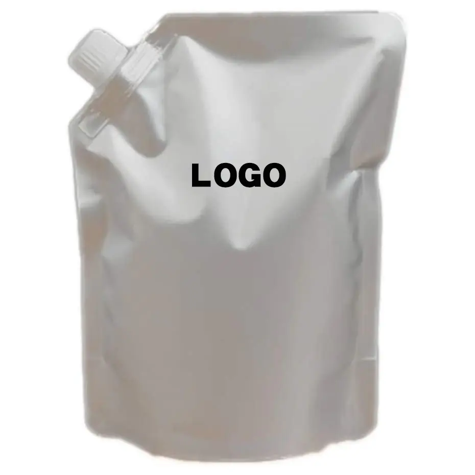 アルミホイルノズルバッグ液体サブ包装独立した大豆乳飲料包装銀注ぎ口ポーチ