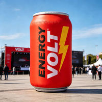 Réplique gonflable personnalisée de canettes et de bouteilles de boissons pour la publicité et la promotion d'événements