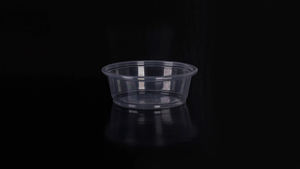 Vaso de Salsa de Plástico Transparente de Alta Calidad de 98 mm con Fondo Redondo y Logotipo Personalizado para Envasado de Alimentos para Llevar - Product Image 2