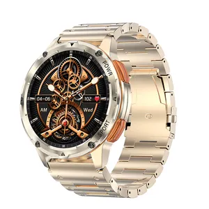 Roestvrijstalen Originele Smart Watch 45Mm 1.43 "Gouden Ai Voice Ip68 Waterdichte Sport Ronde Amoled Vrouwen Smart Watch 2024
