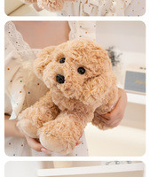 Peluche chien Teddy d'anniversaire nouveau design, adorable, en coton PP ultra doux, jouet anti-stress pour chiot, vente en gros
