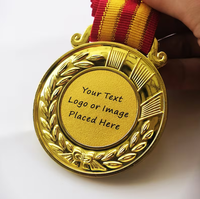 Médaille d'honneur en métal personnalisée en gros pour usine, style art populaire américain, avec boîte en velours, trophée gravé moulé sous pression, forme personnalisée
