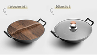 Wok en fonte pré-assaisonné, directement de l'usine source, grand wok chinois en fonte pour OEM/ODM