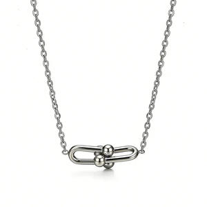 Collar de Mujer en Forma de U de Acero Inoxidable 304 de Alta Calidad, Estilo Simple, Impermeable, Colgante que No se Destiñe, Adecuado para Uso Diario - Product Image 6