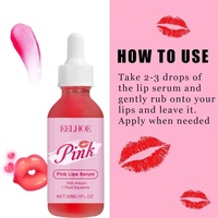 Sérum pour les lèvres rose pour les pigmentations foncées : éclaircissement rapide, exfoliant et repulpant, sérum pour les lèvres brillant pour hommes et femmes
