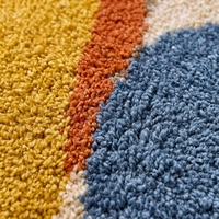 Fabrikpreis Modernes Geometrisches Design Umweltfreundliche Gepolsterte Polyester-Bodenmatte 4mm Rutschfester Küchenteppich Lieferant