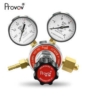 Cylindre de <span class=keywords><strong>CO2</strong></span> personnalisé CGA320 vanne de soulagement de la pression en laiton régulateur de soupape de réduction de pression de compteur de gaz de dioxyde de carbone - Product Image 2