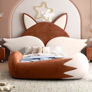 JINS letto personalizzato per bambini piccola volpe di lusso in legno massiccio gemello/Guardrail letto letto di stoccaggio Design moderno per uso camera da letto - Product Image 5
