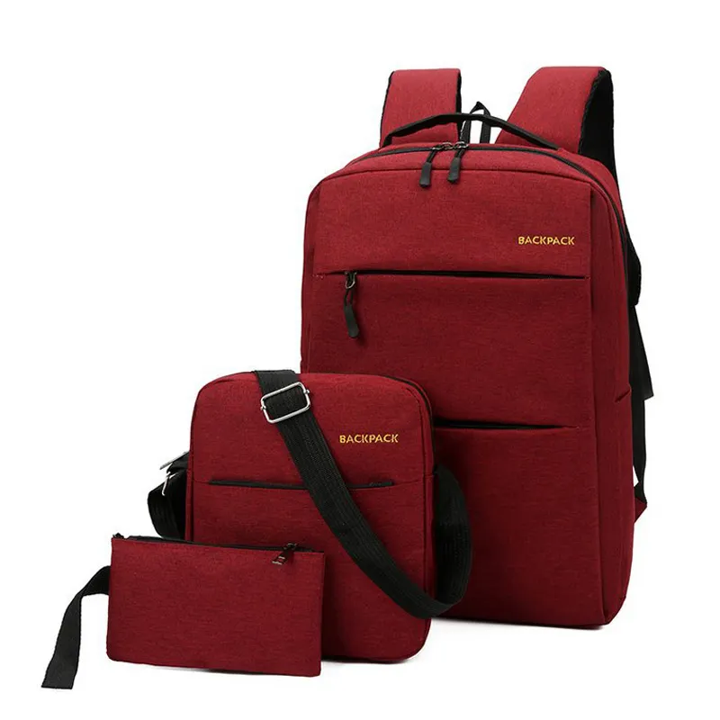 New Design 3 In 1 Backpack Set With Single Shoulder Bag For Men And Women's High Quality School Backpack Bag