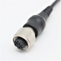 Connecteur femelle M12 4 cœurs, étanche IP68, avec gaine en PVC haute élasticité et feuille de cuivre, pour câble à ressort industriel et caméra de voiture, direct usine