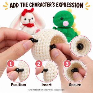 Porte-clés de voyage compact et léger pour animaux au crochet faits main Amigurumi – Accessoire de transport nomade - Product Image 3