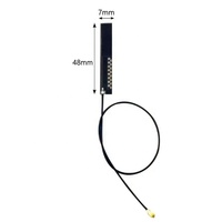 Antenne interne PCB Wifi 2.4G 2400-2500MHz avec connecteur 1.13 dénudé par câble/UFL/MHF1/MHF4