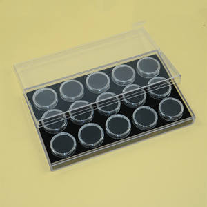 Regalo 15 giratorio redondo acrílico transparente desnudo diamante de color caja de exhibición de almacenamiento de piedras preciosas Organizadores de embalaje al por mayor - Product Image 4