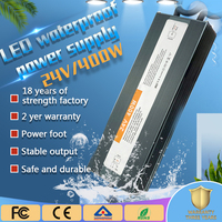 Alimentation LED extérieure étanche IP67 de haute qualité, fabriquée en usine, AC90-130V vers DC 24V 400W