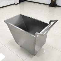 Carro de Acero Inoxidable de Grado Comercial para Carne y Vegetales, Marca HTS, Modelo HTS-LJ08, Carro de Limpieza para Hotel