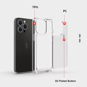 Custodia Rigida Trasparente in TPU PC da 1,5 mm per Cellulare, Impermeabile, Antiurto, Elegante, Accessorio di Protezione per <span class=keywords><strong>Apple</strong></span> <span class=keywords><strong>iPhone</strong></span> 16 15 14 <span class=keywords><strong>11</strong></span> Pro Max - Product Image 6