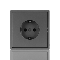 Prise murale électrique domestique de haute qualité 80*80 mm avec panneau PC, prise et interrupteur allemands avec mise à la terre standard 16A 250V~