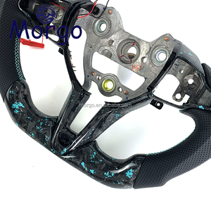 Volante Deportivo Personalizado de Fibra de Carbono Forjado Real con LED para Hyundai I30N I20N Elantra Veloster Kona <span class=keywords><strong>N</strong></span> Estilo Racing - Product Image 3