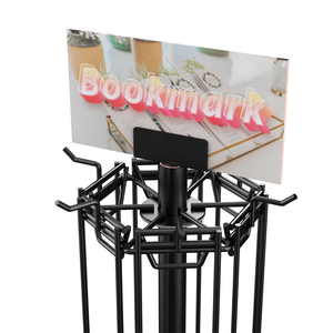 Exhibidor de Metal de 2 Niveles para Marcadores de Libros, con 6 Ganchos, para Librería, Estantería, Exhibición de Libros - Product Image 3