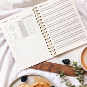 My Daily <b>Planner</b> Food Wellness Nutrition Fitness Journal Printed Paper Cover A5 Size 100 Sheets Custom Logo Gift - Product Image 2