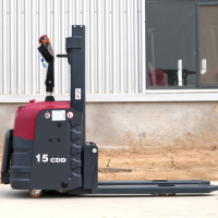 Mini Apilador Eléctrico de 500 kg y 1.5 m, Elevador de Paletas Portátil, Batería de Litio de 24 V, Desplazador Lateral Hidráulico, para Taller, Hogar y Camión