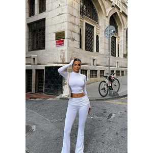 Pantalon de costume blanc pour femme, pantalon de costume blanc élégant - Product Image 3