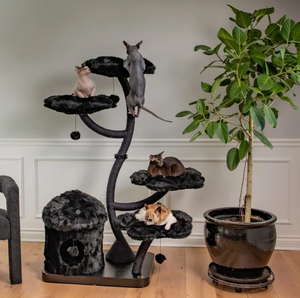 Albero per Gatti in Legno di Lusso Moderno Personalizzato con Tiragraffi in Sisal, Arredamento per Gatti da Interno per Tutte le Stagioni a Prezzo di Fabbrica - Product Image 3
