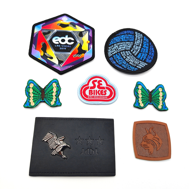 Customize Embossed Leather Patches Sew on Clothing Neck Shirt Logo PU Leather Tag for Jeans Bags Handbags