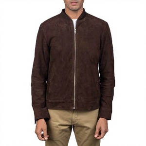 Meilleures ventes, veste en cuir personnalisée pour hommes, usine OEM, nouveau style décontracté, col montant, fermeture à un bouton, hiver devant - Product Image 1