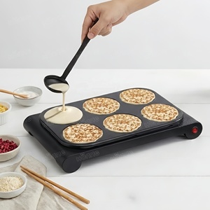 Grill électrique multifonctionnel antiadhésif pour 6 personnes, pour raclette, crêpes et pancakes, idéal pour les fêtes - Product Image 5