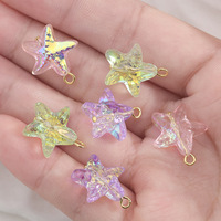 Pendentifs Étoiles de Mer en Verre Colorés de Qualité Supérieure, Breloques Mignonnes à Suspendre pour la Fabrication de Bijoux (Bracelets, Boucles d'Oreilles, Chaînes de Téléphone)