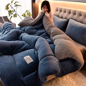 Piumone Invernale in Pile di Agnello Ispessito e Caldo con Anima Letto Matrimoniale Trapunta Invernale per Letto Singolo da Dormitorio - Product Image 6