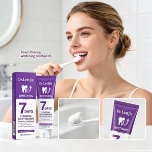 Fabricant de dentifrice OEM, marque privée, usage domestique adulte, blanchiment à la lysozyme et à la nicotinamide, antibactérien, thé pêche <span class=keywords><strong>oolong</strong></span>, résultats en 7 jours - Product Image 2