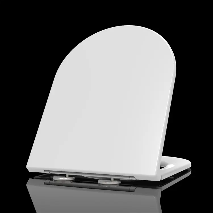 Europe UF Duroplast toilet seat cover D shape with soft close quick release easy to clean by toilet seat manufacturer