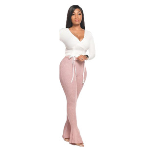 Pantalones de Yoga de Cintura Alta para Mujer, Estilo Casual, Color Puro, Corte Ajustado, Nueva Colección al por Mayor - Product Image 6
