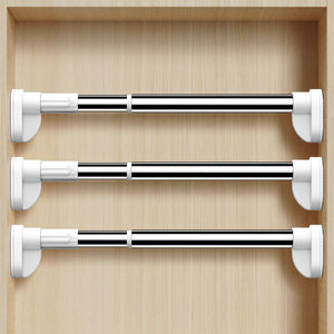Rails de support de cintre antirouille populaires tringles à rideaux réglables pour garde-robe de chambre - Product Image 1