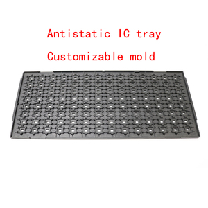 Khay đựng IC chống tĩnh điện <span class=keywords><strong>ESD</strong></span> Emebiol Q-ICT, kích thước 322*138*5mm, màu đen, chất liệu PPE MPPO, bao bì bảo quản IC, tiêu chuẩn JEDEC. - Product Image 4