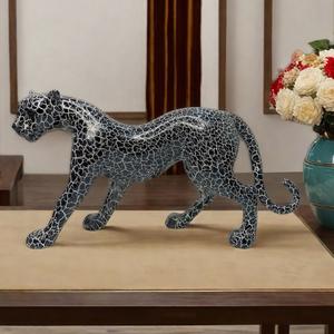 Nueva Escultura Creativa Moderna y Colorida de Leopardo con Lazo en la Espalda, Escultura de Resina Epoxi para Decoración del Hogar, Vinoteca, Sala de Estar, Estudio, Regalo - Product Image 4