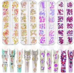 Bán Buôn New Nail Nghệ Thuật Thạch Không Thường Xuyên Phẳng Dưới Móng Tay Nghệ Thuật Thủy Tinh Kim Cương Trang Sức Móng Tay Phụ Kiện - Product Image 6