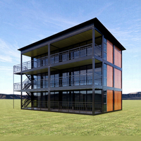 Maison modulaire préfabriquée à 2 ou 3 étages, villa facile à assembler, hôtel de luxe préfabriqué, bureau, immeuble résidentiel, maison de vacances