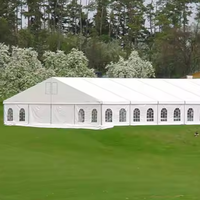 Tente de réception de grande taille, résistante à l'eau, avec cadre en aluminium transparent, sur mesure, pour mariage en plein air, banquet, fête, événement