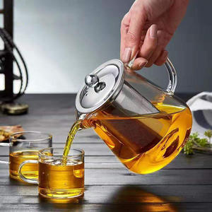 Tetera de vidrio con infusor extraíble, tetera de hojas sueltas y florecientes de 45oz, tetera segura y variedad de té - Product Image 6