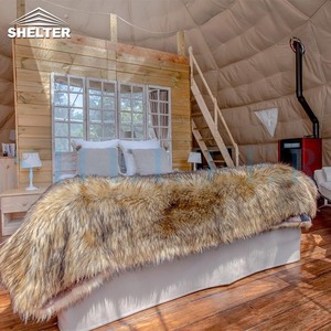 Shelter Dome Project In <span class=keywords><strong>France</strong></span> Glamping Hotel Tente dôme géodésique <span class=keywords><strong>de</strong></span> 7m avec salle <span class=keywords><strong>de</strong></span> bain Tente dôme glamping - Product Image 3