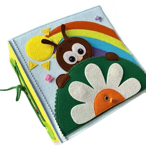 Fabrieksinsecten Stil Boekpatroon Viltboekpatroon Deas Sensorisch Speelgoed Educatief Montessori Speelgoed Peuter Activiteit Viltboek